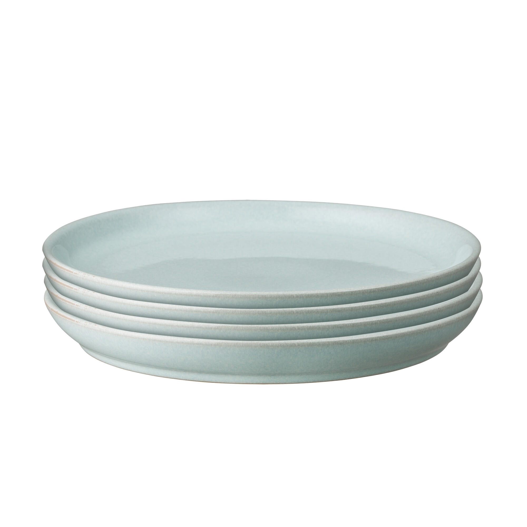 Product photograph of Elements Jade Light Green Coupe Dinner Plate Set Of 4 from Denby Retail Ltd